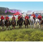 Line up of Mounted Patrol Officers