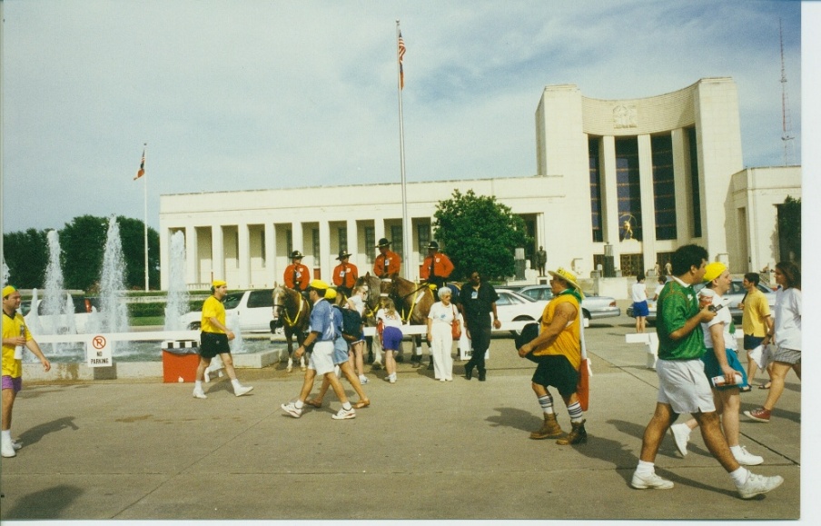Soccer fans outside the Cotton Bowl during the 1994 FIFA World Cup